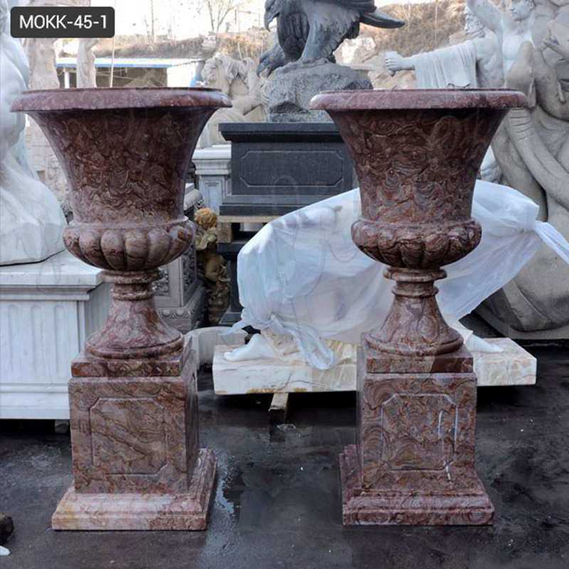 indoor or outdoor marble planter 