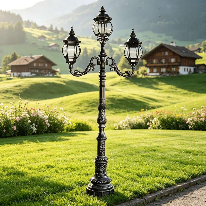 iron 3 Light lamp post application