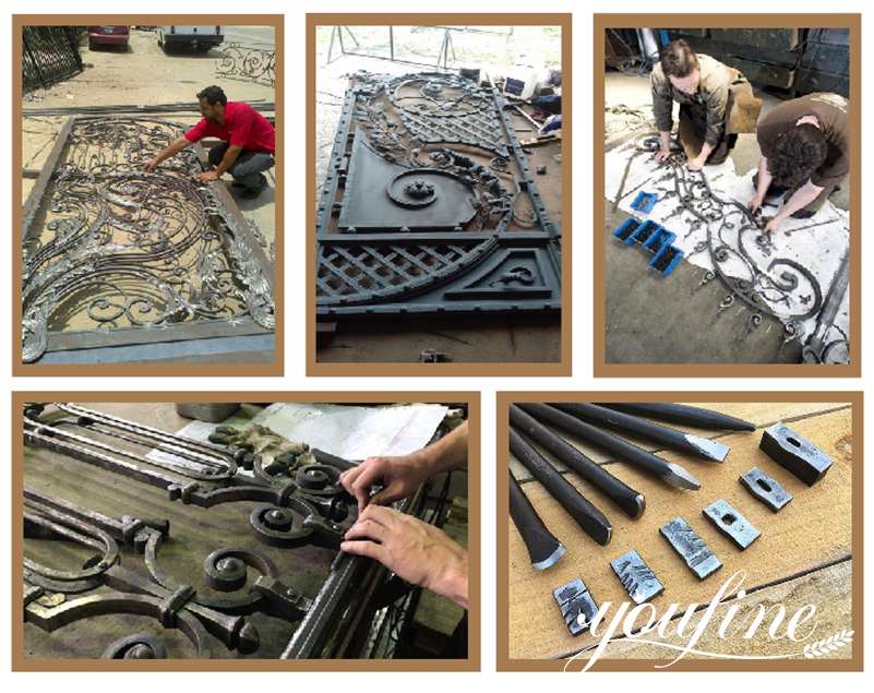 metal wrought iron gates process