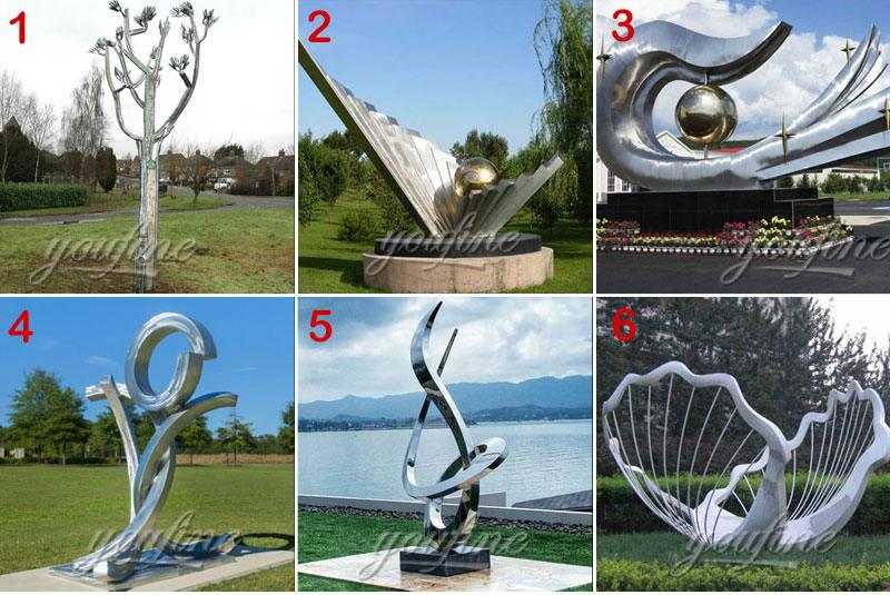 modern stainless steel sculpture for sale