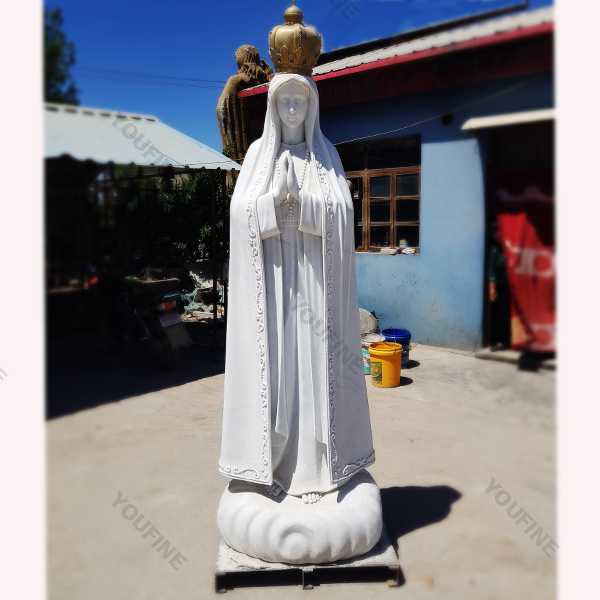 Our lady of Fatima outdoor garden statue with crown Portugal for sale