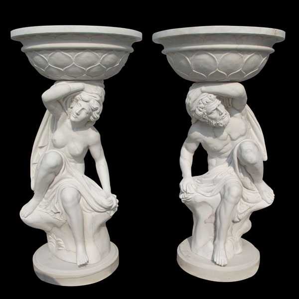 unique tall garden outdoor figure marble flower pots for sale for garden decoration