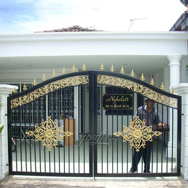 vintage modern patio double decorative wrought iron gate designs for sale