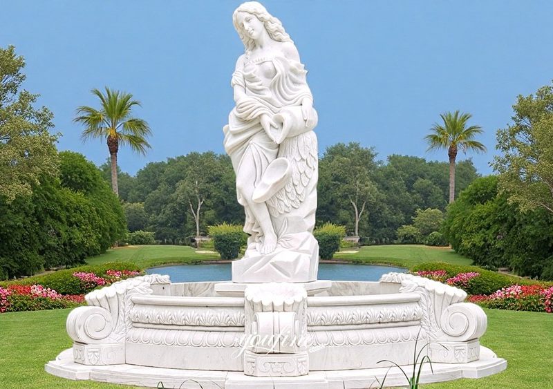 white marble Greek figure Fountain