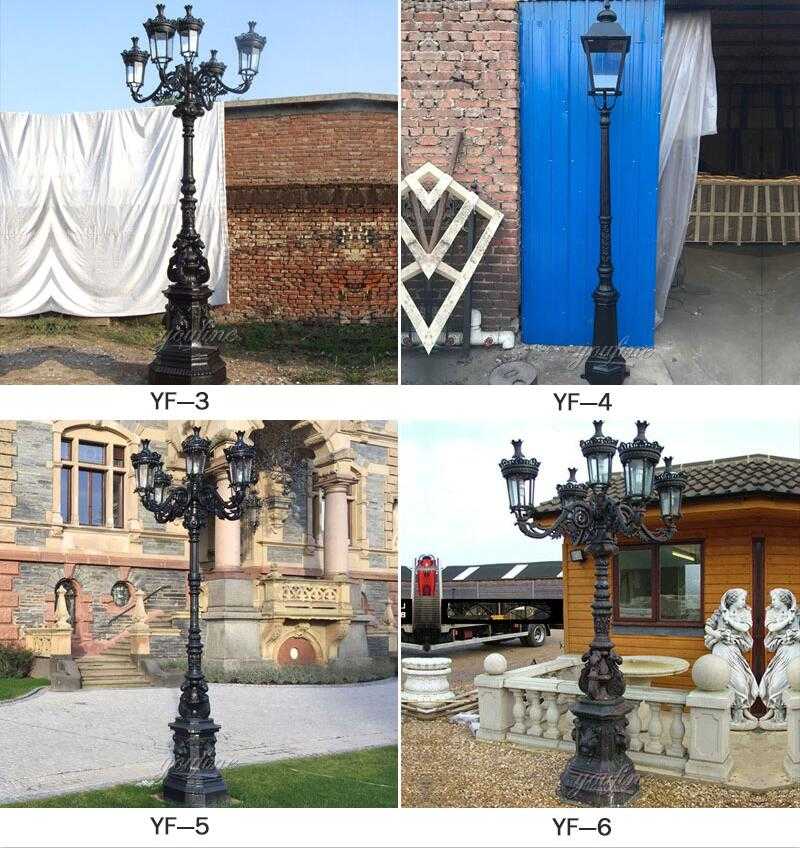wrought iron outdoor lamp post for sale