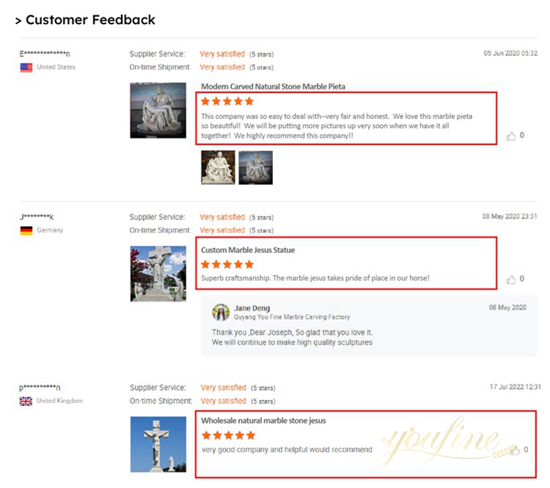 youfine marble religious statue for sale