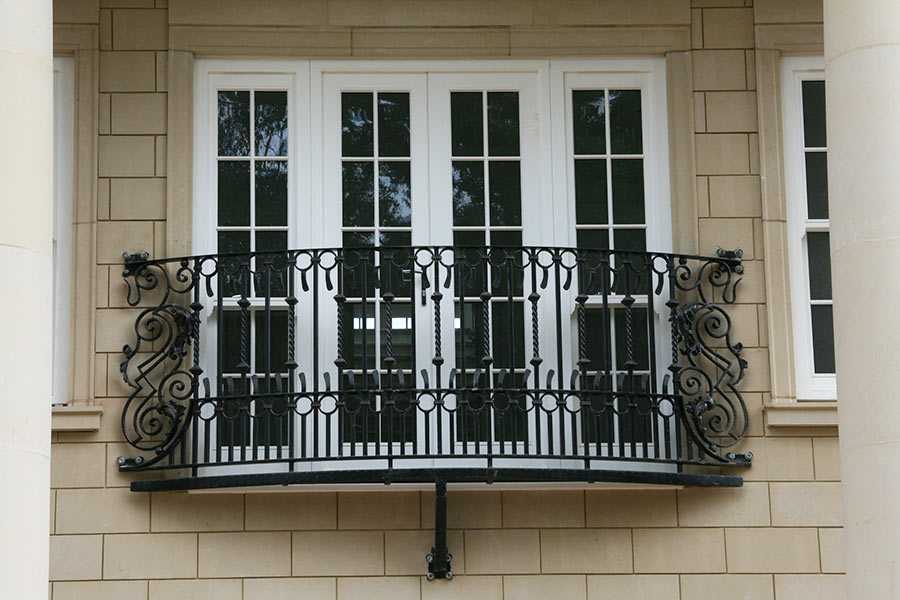 Buy exterior metal decorative juliet balcony verona designs for terrace decoration for sale--IOK-150