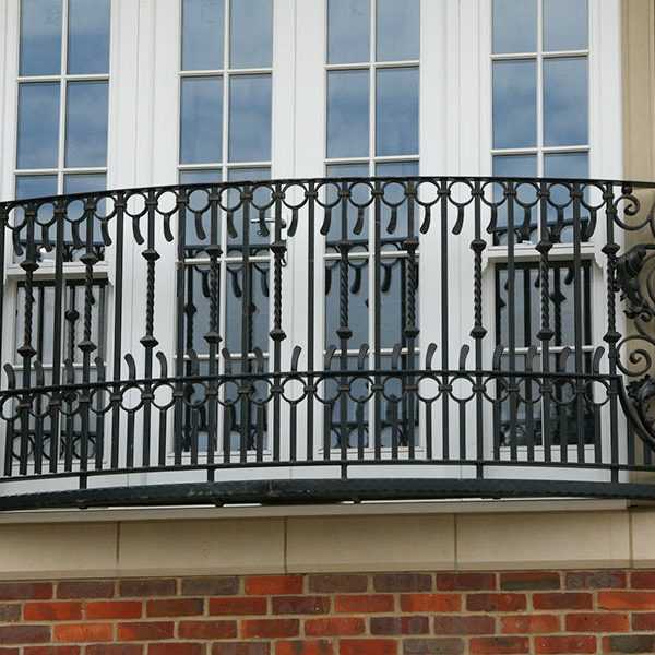 Custom house wrought iron faux balcony railing designs with high quality for sale-IOK-146