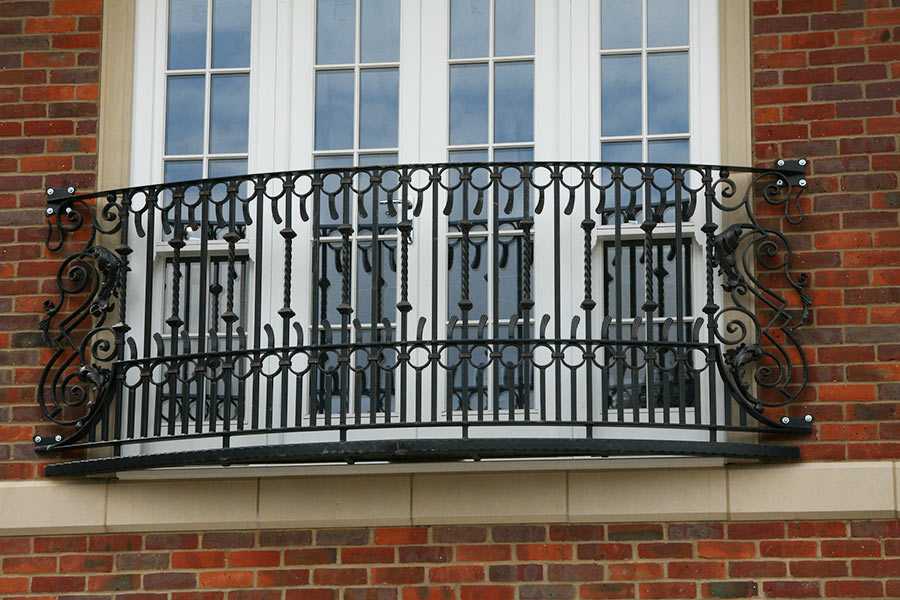 Custom house wrought iron faux balcony railing designs with high quality for sale-IOK-146