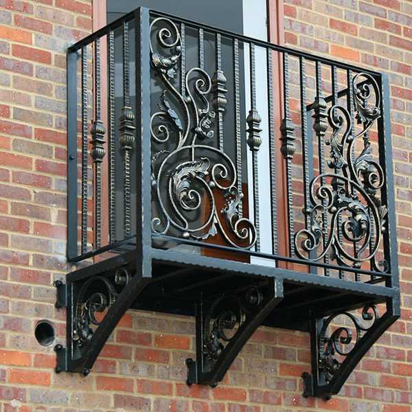 Faux high quality modern outdoor wrought iron fence for window balcony decor for sale--IOK-151