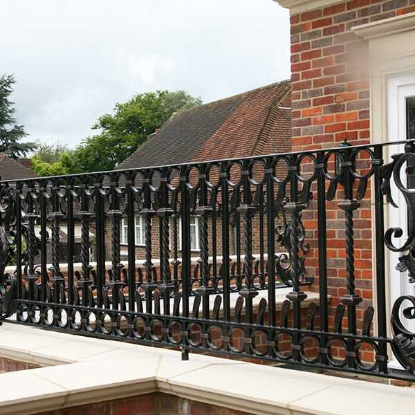 Home custom made fence wrought iron railing design for balcony home depot for sale--IOK-221