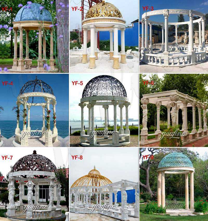 MOKK-32 Outdoor Custom White Marble Gazebos