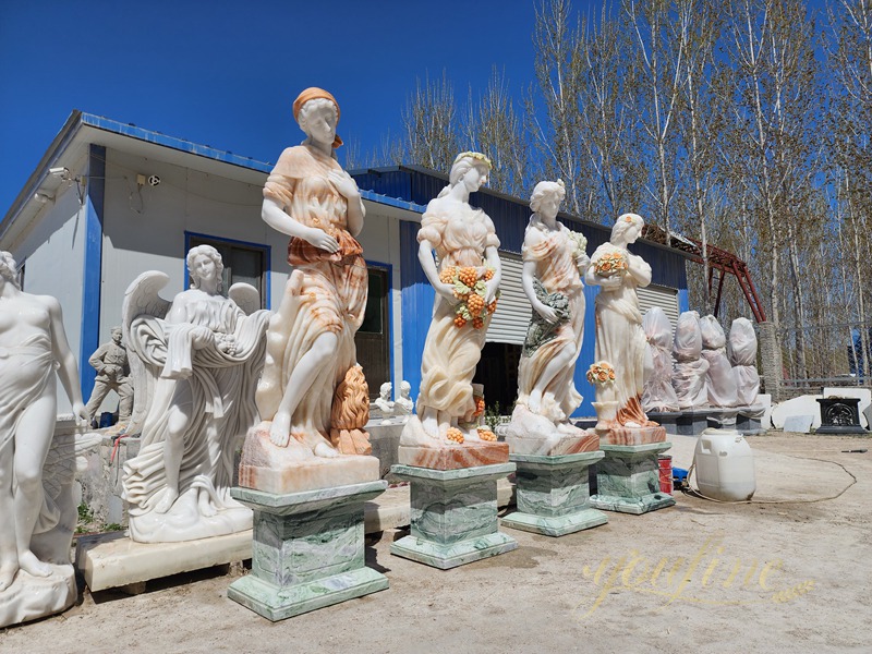 Outdoor Hand Carved Marble Four Season Statues