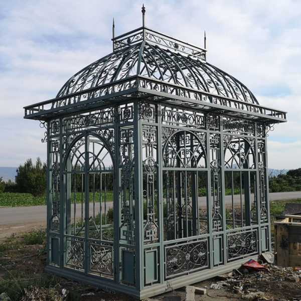 Outdoor garden metal iron pavillion designs hot sale