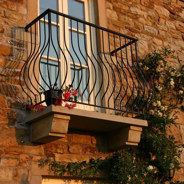 Popular romantic iron fences for balcony designs on stock for sale from direct factory supply--IOK-156