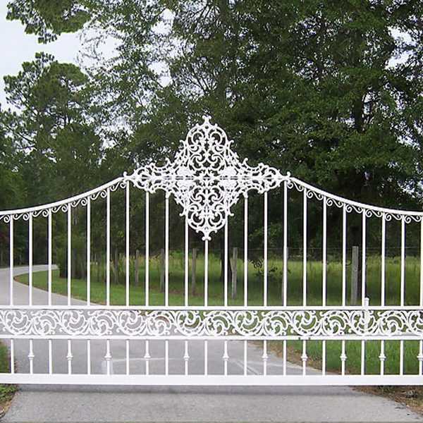 Simple modern estate wrought iron entrance gates for house for sale--IOK-184