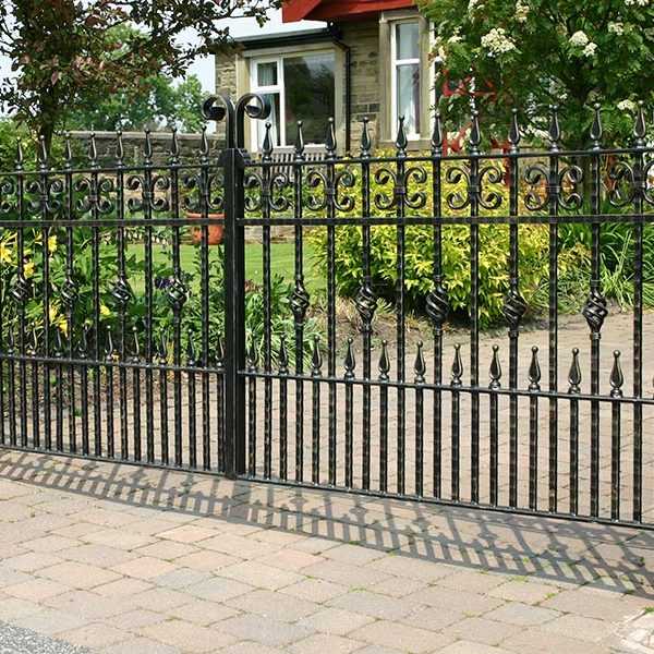 Wholesale decorative wrought iron fence panels and gates ideas home depot for sale–IOK-218