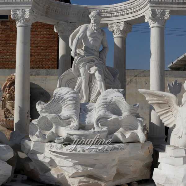World most famous large trevi fountain replicas in pure white marble for our american friend--MOKK-87