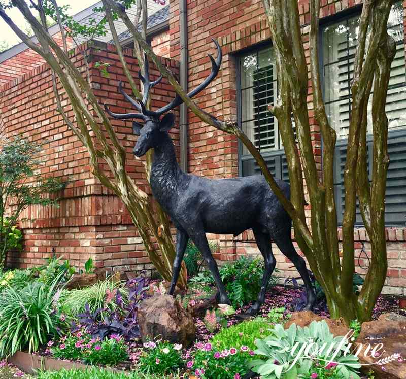 bronze deer sculpture-YouFine Sculpture