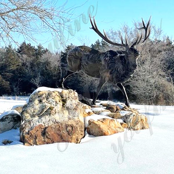 bronze deer statue outdoor-YouFine Sculpture Feedback