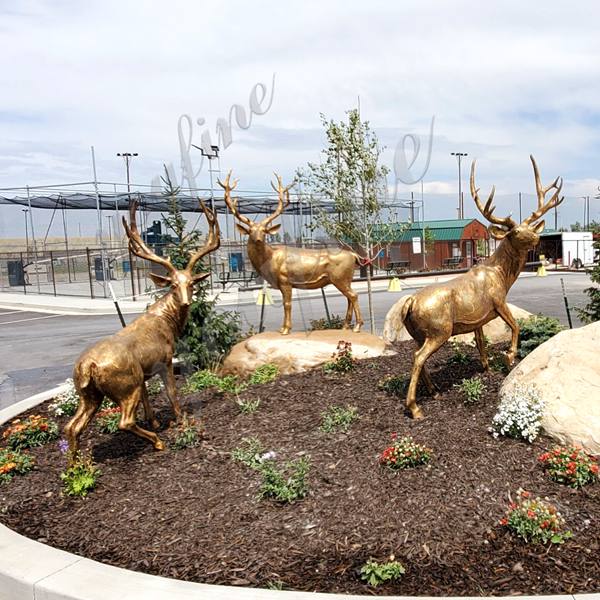 bronze deer statues garden-YouFine Sculpture Feedback