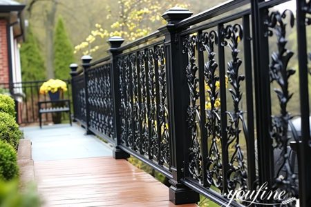 High quality cast iron outdoor metal railing patio fence design for sale–IOK-155