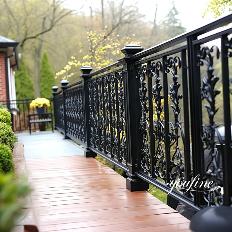 High quality cast iron outdoor metal railing patio fence design for sale–IOK-155