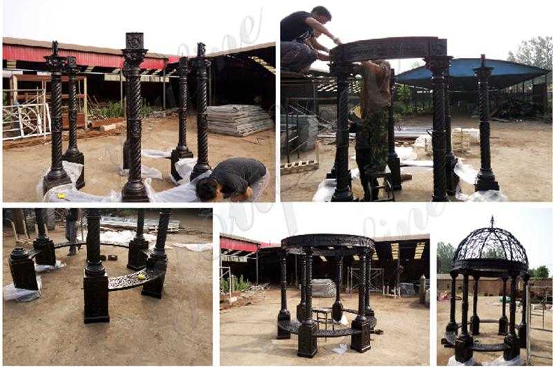 large grand garden metal gazebo