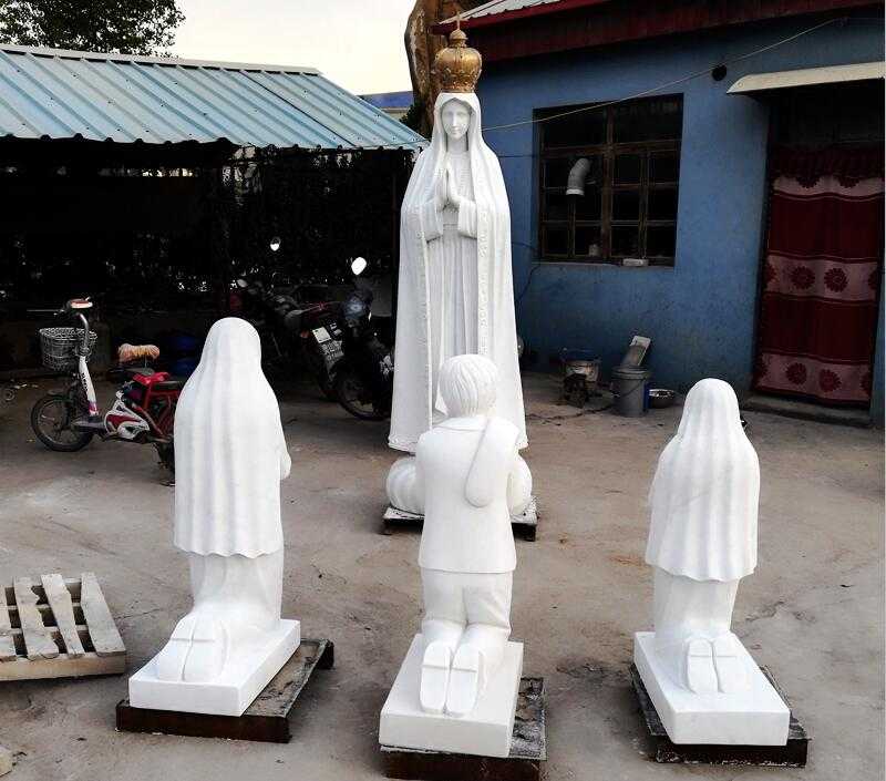 large our lady of fatima statue with three shepherds for sale