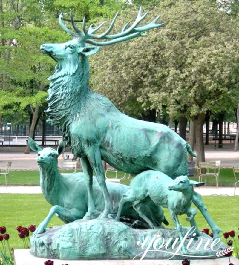 life size bronze deer-YouFine Sculpture