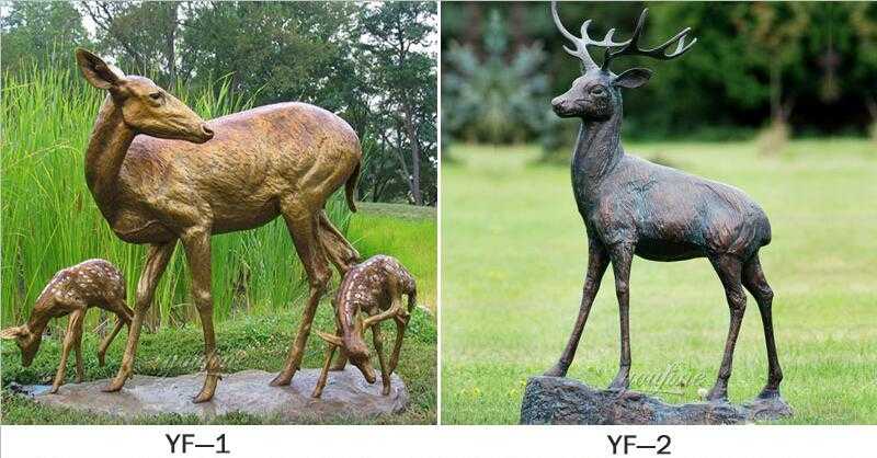 life size bronze deer statue for sale