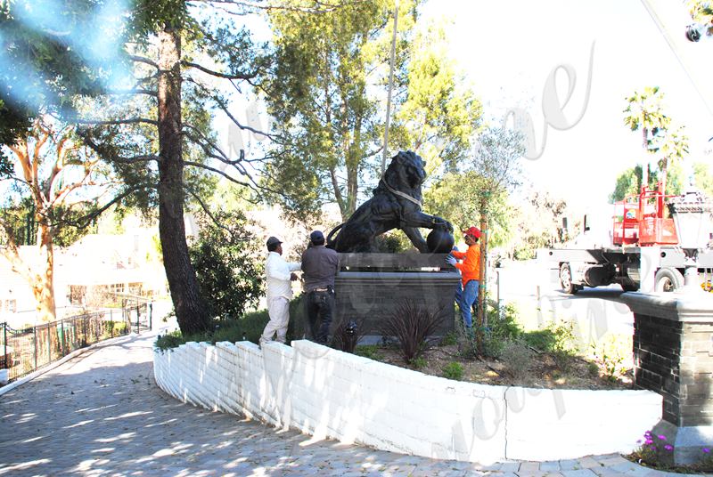 life size bronze lion statues