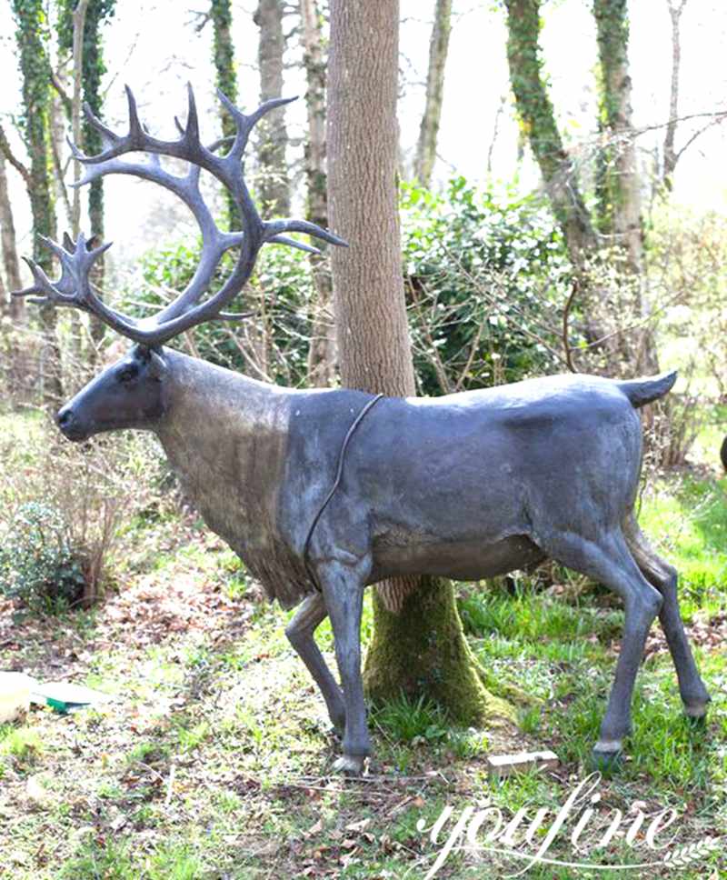 Life size outdoor deer statues for yard decor BOKK268 YouFine Sculpture