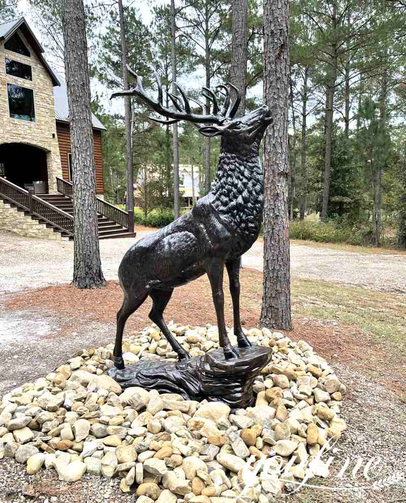 life size bronze stag statue-YouFine Sculpture