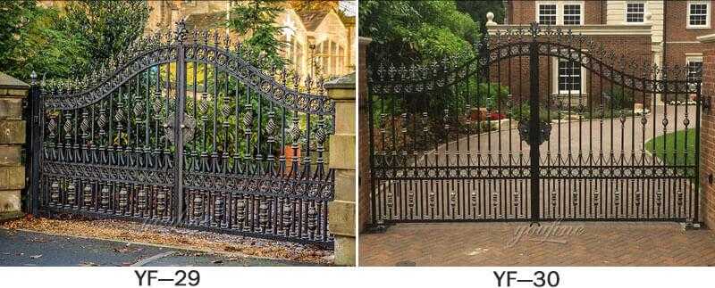 iron gates and fence