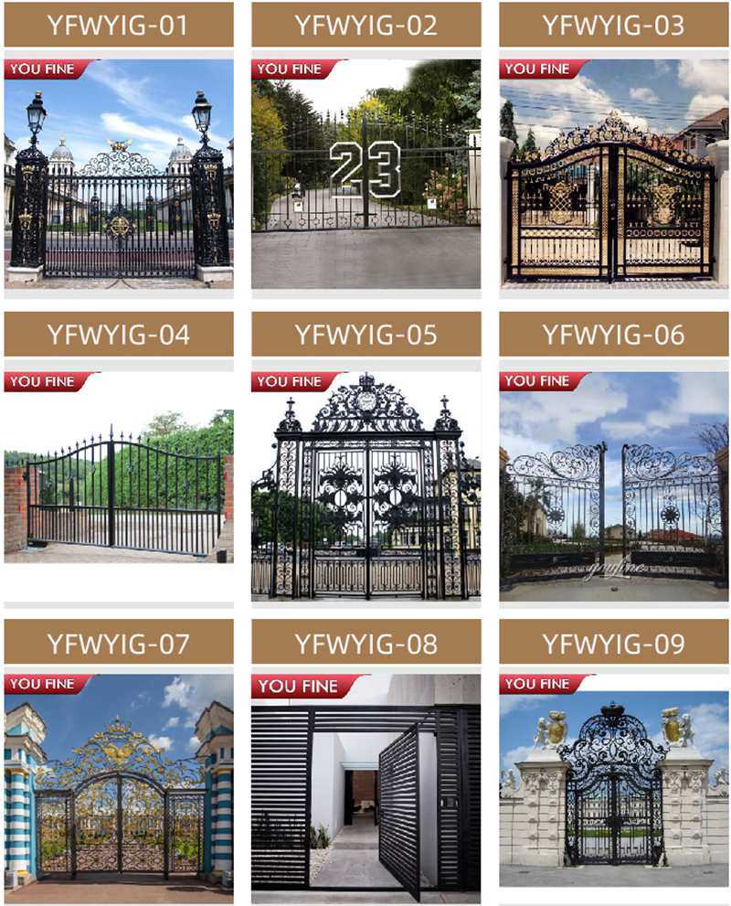 wrought iron driveway estate gate for sale