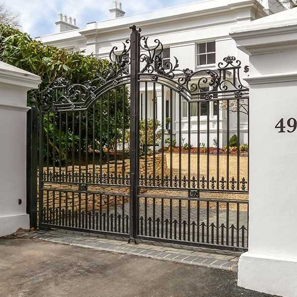 wrought iron gate for villa entrance