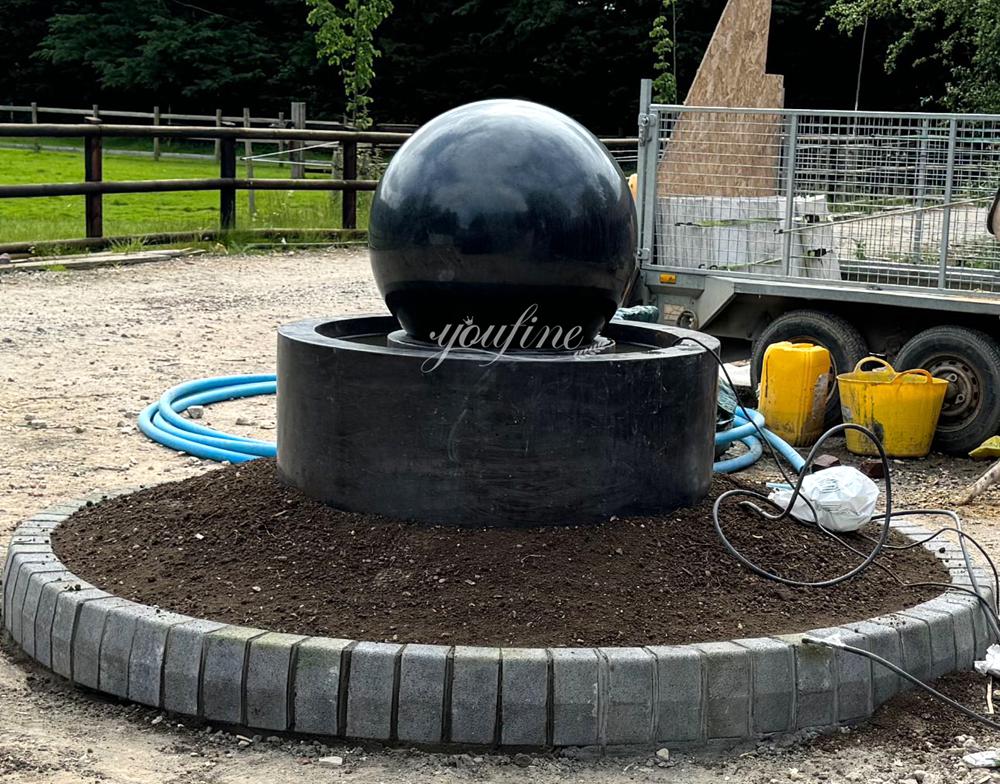 Black granite Water Sphere Fountain feedback