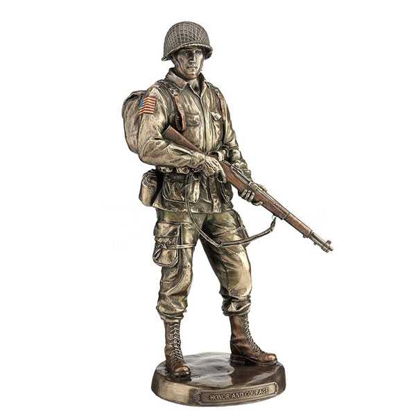 Customized Military Statue Bronze Sculpture Vivid US Army Soldier Design for Monument for Sale–BOKK-486