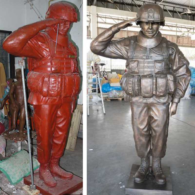 Customized Military Statue Bronze Sculpture Vivid US Army Soldier Design for Monument for Sale