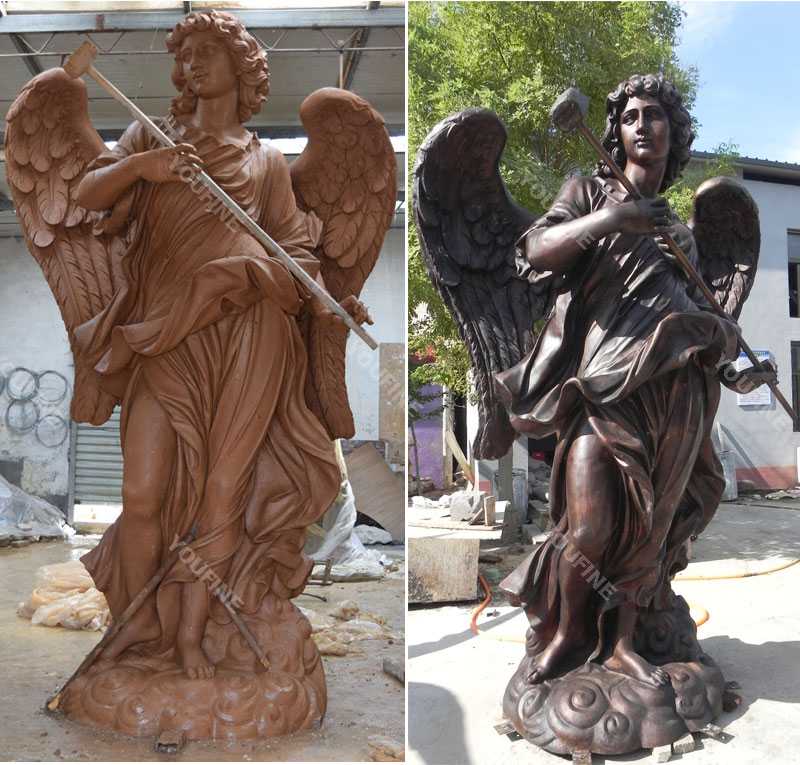 Famous bronze baroque art bernini angel design replicas at angel castle for sale for your garden decor--BOKK-479