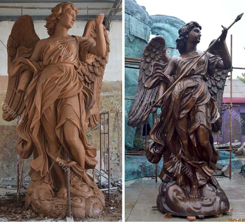 Famous bronze baroque art bernini angel design replicas at angel castle for sale for your garden decor