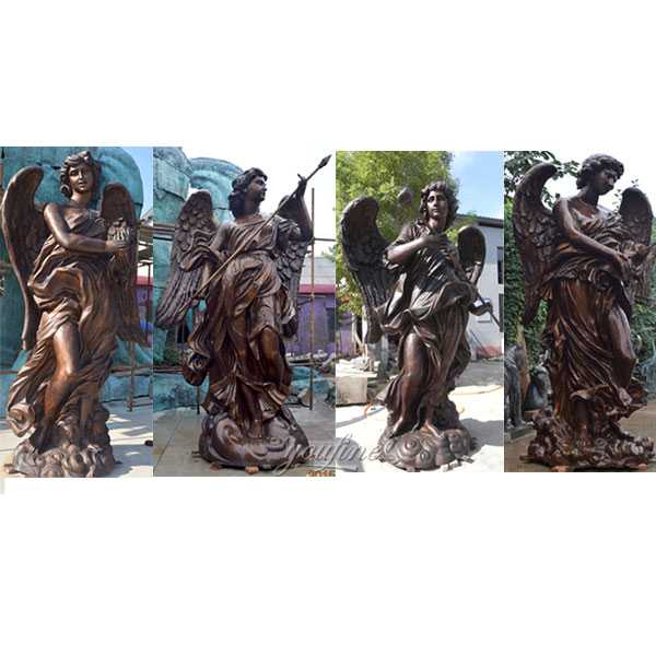 Famous bronze baroque art Bernini angel  designs replicas at angel castle for sale for your garden decor–BOKK-479