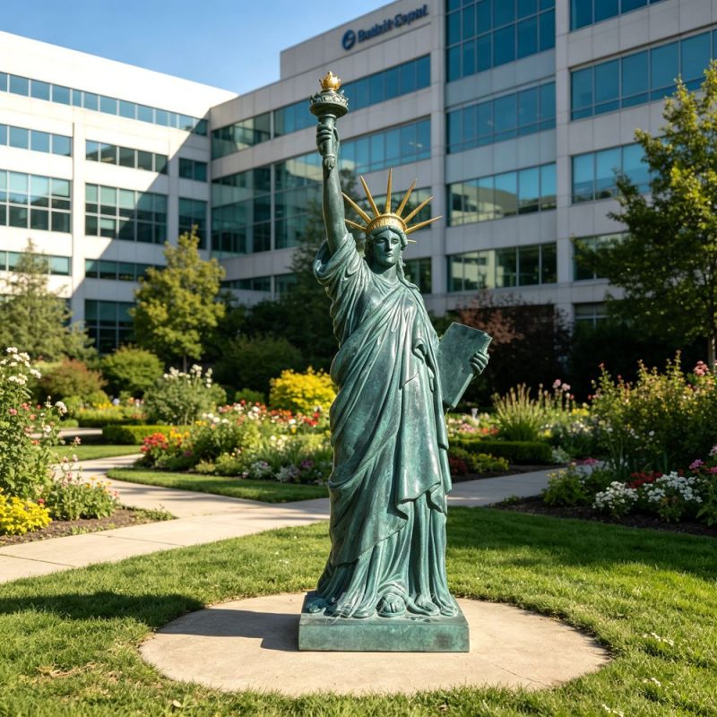 Large Statue of Liberty Replica situated in a government garden Feedback