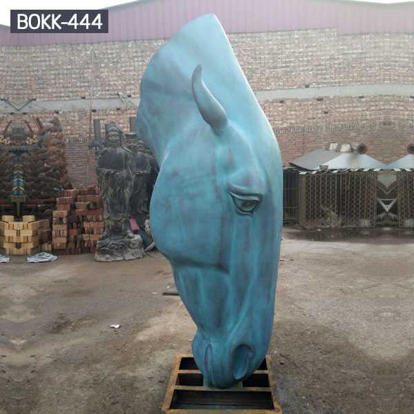 Large Antique Bronze Horse Head Sculpture for Our Customer from Norway Garden Decoration BOKK-444