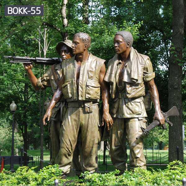 Life size bronze satue The Three Soldiers vietnam veterans memorial statue replica--BOKK-55