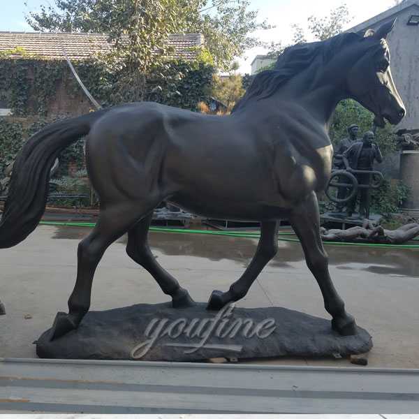 Life Size Bronze Standing Horse Bronze Garden Horse Statue Designs for Sale BOKK-246