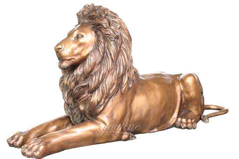 Life size outdoor  casting bronze lion statues for driveway for sale from China BOKK-473