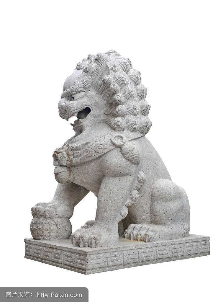 Male Chinese Fu or Foo Dog Statues with Small Lion For Sale