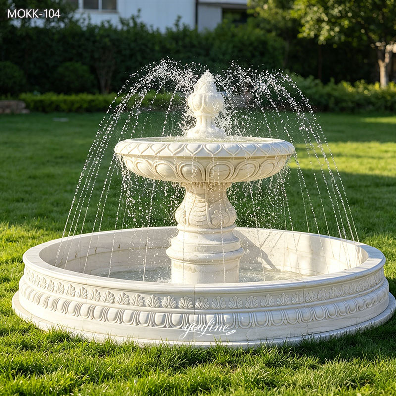Marble Tiered Fountain with Basin MOKK-104